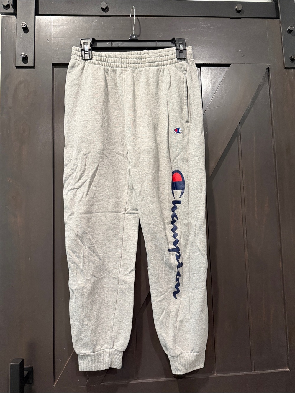 *4/$20 Champion Light Gray Sweatpants with Navy & Red Logo